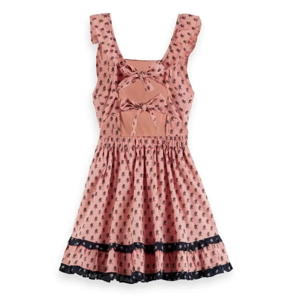 Scotch & Soda All over Print Pinafore Girl's Sundress size 8 NEW